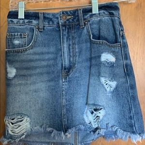 Perfect mini blue jean skirt